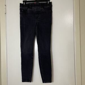 SPANX dark wash denim pull on leggings jeggings size Petite small
